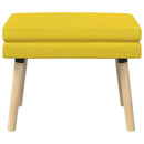 vidaXL Kéttagú pad Világos sárga 60 x 40 x 46 cm Szövet