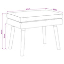 vidaXL Kéttagú pad Világos sárga 60 x 40 x 46 cm Szövet