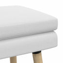 vidaXL Kéttagú pad Fehér 60 x 40 x 46 cm Szövet