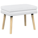 vidaXL Kéttagú pad Fehér 60 x 40 x 46 cm Szövet