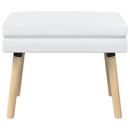 vidaXL Kéttagú pad Fehér 60 x 40 x 46 cm Szövet