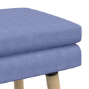vidaXL Kéttagú pad Farmerkék 60 x 40 x 46 cm Szövet