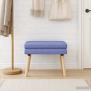 vidaXL Kéttagú pad Farmerkék 60 x 40 x 46 cm Szövet