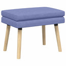 vidaXL Kéttagú pad Farmerkék 60 x 40 x 46 cm Szövet