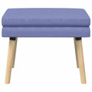 vidaXL Kéttagú pad Farmerkék 60 x 40 x 46 cm Szövet