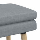 vidaXL Kéttagú pad Világosszürke 80 x 40 x 47 cm Szövet