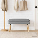 vidaXL Kéttagú pad Világosszürke 80 x 40 x 47 cm Szövet