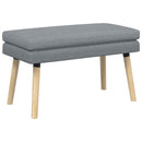 vidaXL Kéttagú pad Világosszürke 80 x 40 x 47 cm Szövet