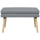 vidaXL Kéttagú pad Világosszürke 80 x 40 x 47 cm Szövet