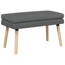 vidaXL Kéttagú pad Sötétszürke 80 x 40 x 47 cm Szövet
