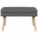 vidaXL Kéttagú pad Sötétszürke 80 x 40 x 47 cm Szövet