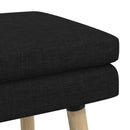 vidaXL Kéttagú pad Fekete 80 x 40 x 47 cm Szövet