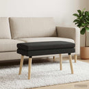 vidaXL Kéttagú pad Fekete 80 x 40 x 47 cm Szövet