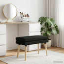 vidaXL Kéttagú pad Fekete 80 x 40 x 47 cm Szövet