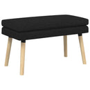 vidaXL Kéttagú pad Fekete 80 x 40 x 47 cm Szövet