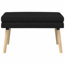 vidaXL Kéttagú pad Fekete 80 x 40 x 47 cm Szövet
