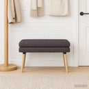 vidaXL Kéttagú pad Sötét Barna 80 x 40 x 47 cm Szövet