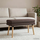 vidaXL Kéttagú pad Sötét Barna 80 x 40 x 47 cm Szövet