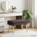 vidaXL Kéttagú pad Sötét Barna 80 x 40 x 47 cm Szövet