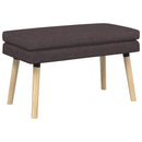 vidaXL Kéttagú pad Sötét Barna 80 x 40 x 47 cm Szövet