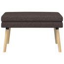 vidaXL Kéttagú pad Sötét Barna 80 x 40 x 47 cm Szövet