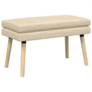 vidaXL Kéttagú pad Krémszínű 80 x 40 x 47 cm Szövet
