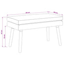 vidaXL Kéttagú pad Krémszínű 80 x 40 x 47 cm Szövet