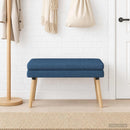 vidaXL Kéttagú pad Kék 80 x 40 x 47 cm Szövet