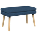 vidaXL Kéttagú pad Kék 80 x 40 x 47 cm Szövet