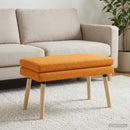 vidaXL Kéttagú pad Sötét sárga 80 x 40 x 47 cm Szövet