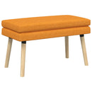 vidaXL Kéttagú pad Sötét sárga 80 x 40 x 47 cm Szövet