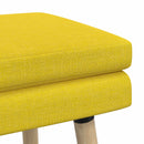 vidaXL Kéttagú pad Világos sárga 80 x 40 x 47 cm Szövet