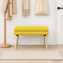 vidaXL Kéttagú pad Világos sárga 80 x 40 x 47 cm Szövet