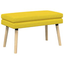 vidaXL Kéttagú pad Világos sárga 80 x 40 x 47 cm Szövet
