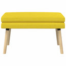vidaXL Kéttagú pad Világos sárga 80 x 40 x 47 cm Szövet