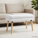 vidaXL Kéttagú pad Fehér 80 x 40 x 47 cm Szövet