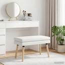 vidaXL Kéttagú pad Fehér 80 x 40 x 47 cm Szövet