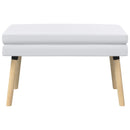 vidaXL Kéttagú pad Fehér 80 x 40 x 47 cm Szövet