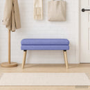 vidaXL Kéttagú pad Farmerkék 80 x 40 x 47 cm Szövet