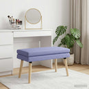 vidaXL Kéttagú pad Farmerkék 80 x 40 x 47 cm Szövet