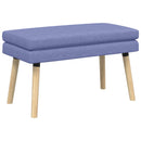 vidaXL Kéttagú pad Farmerkék 80 x 40 x 47 cm Szövet