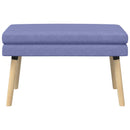 vidaXL Kéttagú pad Farmerkék 80 x 40 x 47 cm Szövet
