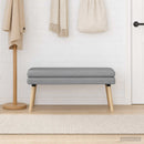 vidaXL Kéttagú pad Világosszürke 110 x 40 x 47 cm Szövet
