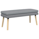 vidaXL Kéttagú pad Világosszürke 110 x 40 x 47 cm Szövet