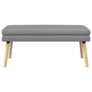 vidaXL Kéttagú pad Világosszürke 110 x 40 x 47 cm Szövet