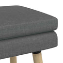 vidaXL Kéttagú pad Sötétszürke 110 x 40 x 47 cm Szövet