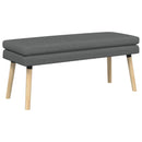 vidaXL Kéttagú pad Sötétszürke 110 x 40 x 47 cm Szövet