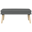 vidaXL Kéttagú pad Sötétszürke 110 x 40 x 47 cm Szövet