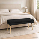 vidaXL Kéttagú pad Fekete 110 x 40 x 47 cm Szövet