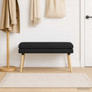 vidaXL Kéttagú pad Fekete 110 x 40 x 47 cm Szövet